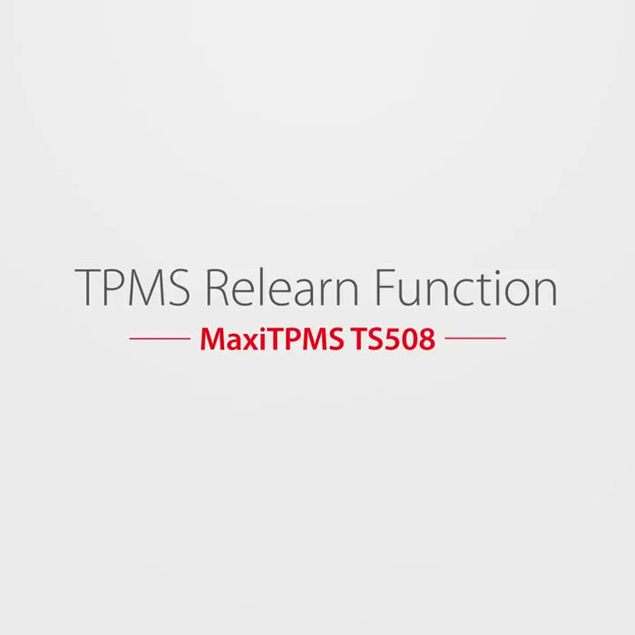 How Do I Relearn New TPMS Sensors - Using MaxiTPMS TS508