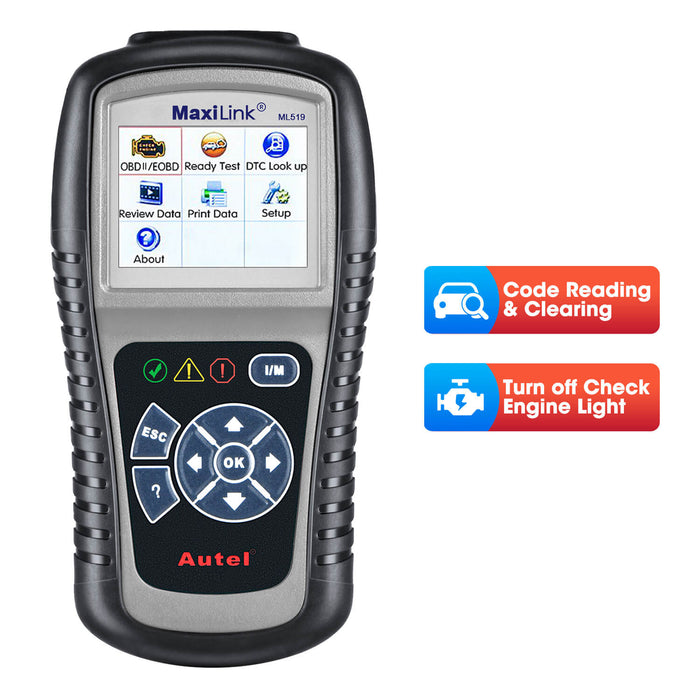 Autel MaxiLink ML519 Auto OBD II / EOBD Scanner Turn Off Check Engine As AL519 Code Reader