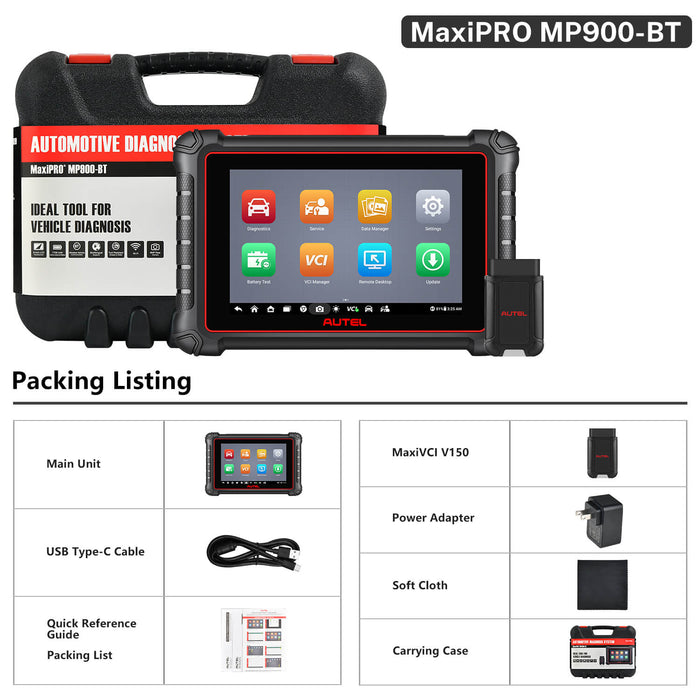 Autel MaxiPro MP900-BT | Upgraded Version of MP808 Pro package list
