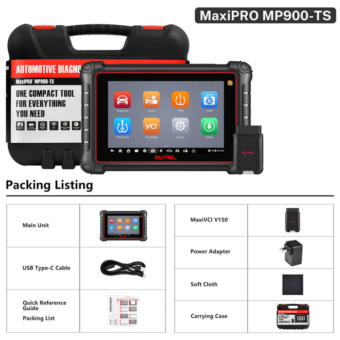 Autel MaxiPro MP900-TS| Upgraded Version of MP808TS product image package list