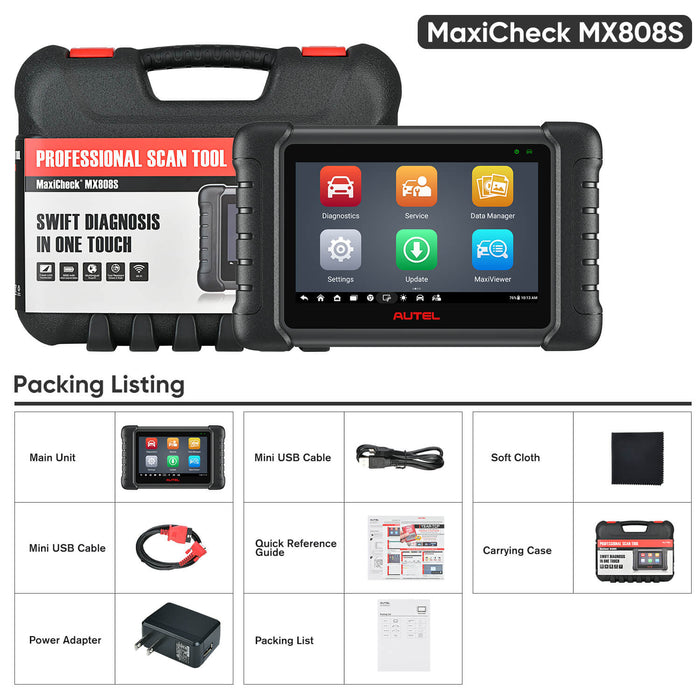 Autel MaxiCheck MX808S package list