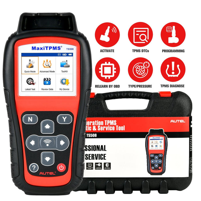 Autel MaxiTPMS TS508 TPMS Relearn Tool UK/EU | 4 Modes to Program MX-Sersors (315/433MHz) | Upgraded Version of TS501/TS408 | Quick/Advanced Mode | Activate/Relearn All Brand Sensors