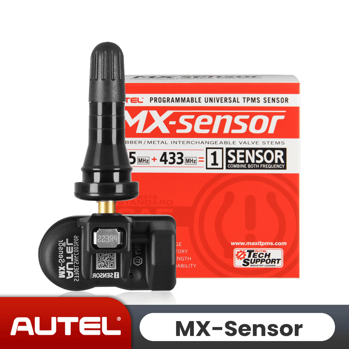 Autel 1-Sensor 433MHZ & 315MHZ 2-in-1 Sensor Rubber Stem Universial & Programmable TPMS Sensor