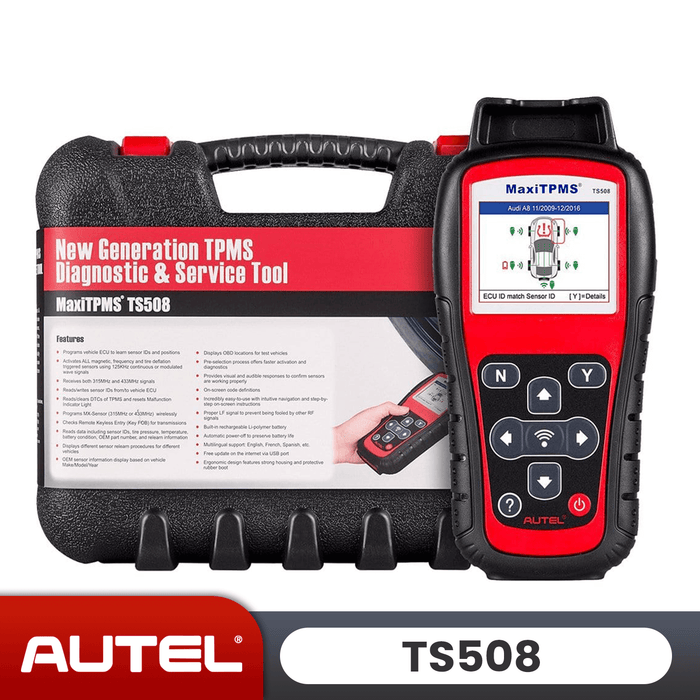 Autel MaxiTPMS TS508 TPMS Relearn Tool UK/EU | 4 Modes to Program MX-Sersors (315/433MHz) | Upgraded Version of TS501/TS408 | Quick/Advanced Mode | Activate/Relearn All Brand Sensors