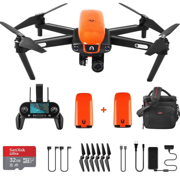 Autel Robotics EVO Drone Foldable 1080P 60FPS 4K Camera Drone Bundle Mini Quadcopter 2 Batteries