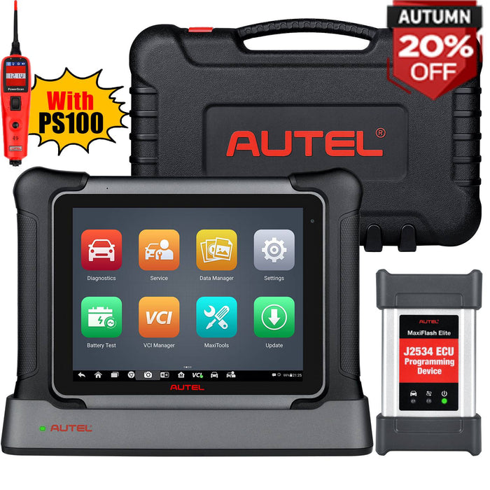 [2 Years Update] Autel Maxisys Elite II With PS100 Circuit Tester | Upgraded Ver. of Elite/MK908P | with J2534 ECU Programming & Coding | OE-Level Full-System Diagnosis | Bi-Directional Control | Oil Reset/BMS/EPB/DPF/Air Bag, etc