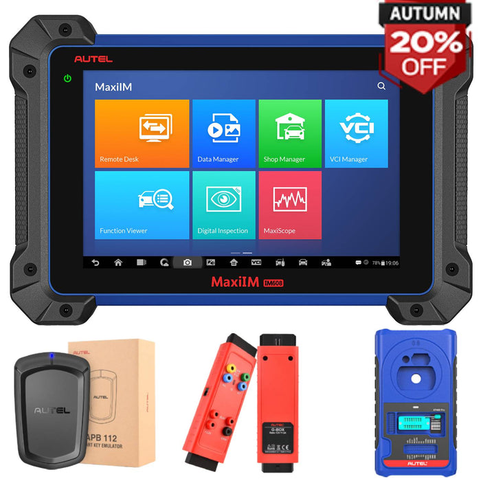 [2 Years update]Autel MaxiIM IM608 Pro +APB112+G-BOX2 Key Programming Tool | Upgraded Ver. of IM608 | Add Keys | All Keys Lost | Read Password | Remote Learning | OE-Level All Systems Diagnostics | 31+ Reset Services